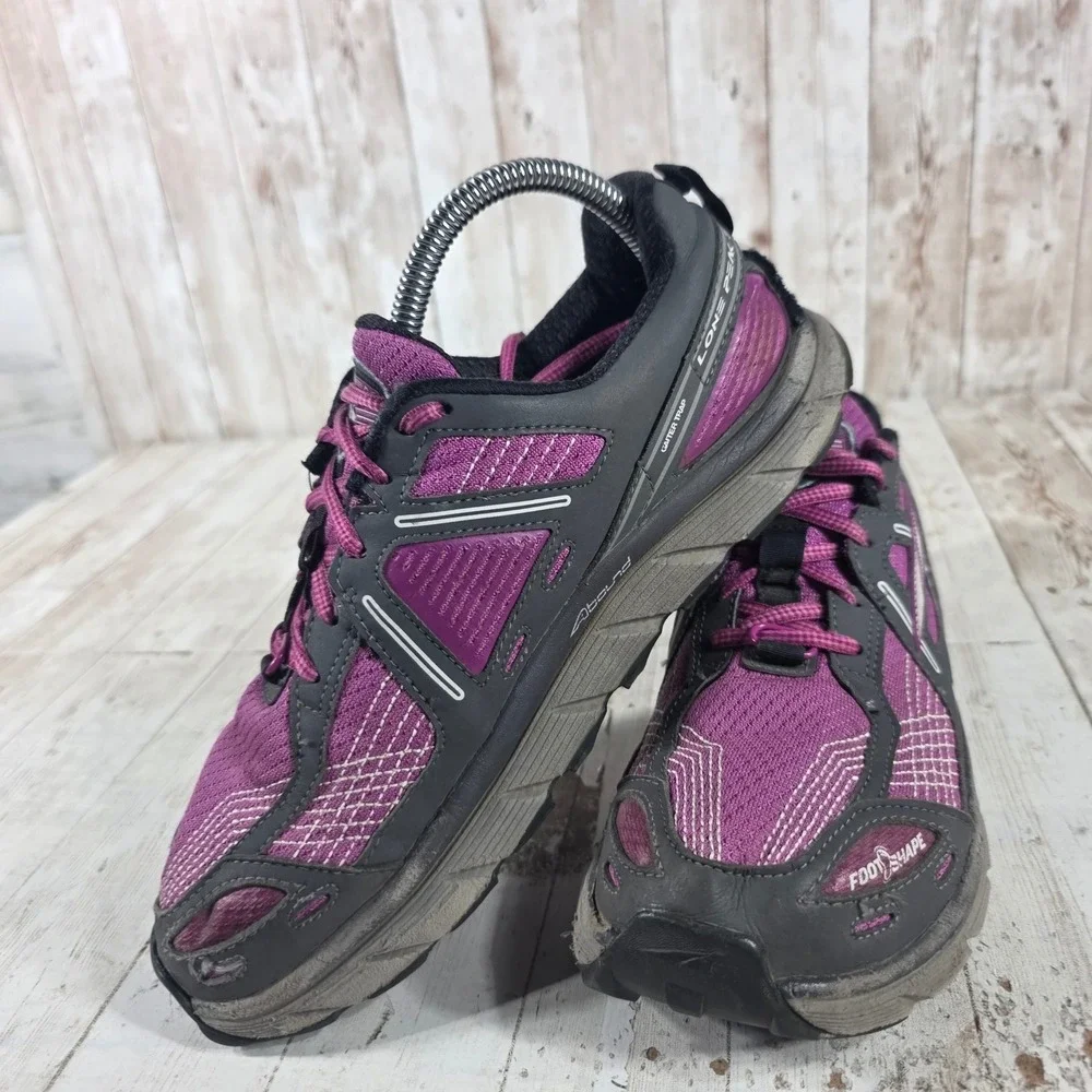 Altra Lone Peak 3.5 Womens 8 Trail Running Shoes Purple Gray Zero Drop AFW1735F‎